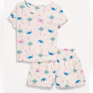 Old Navy - NWT - girls ribbed tshirt and shorts pajama set - Stitch & Angel